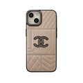 Leather CC Phone Case with Diamond-Detail Embellishment
