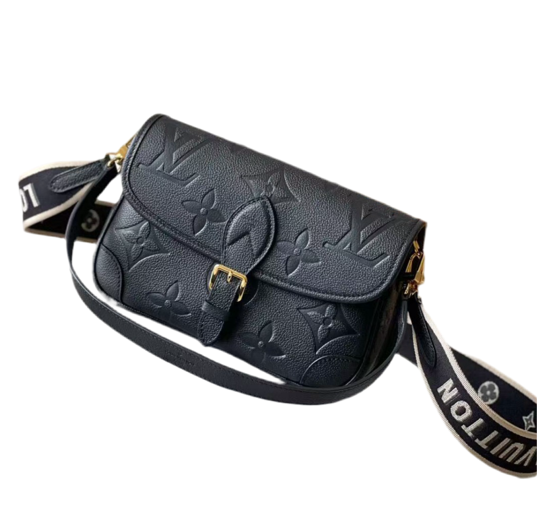 Louis Vuitton Diane Monogram Empreinte Black Satchel Bag