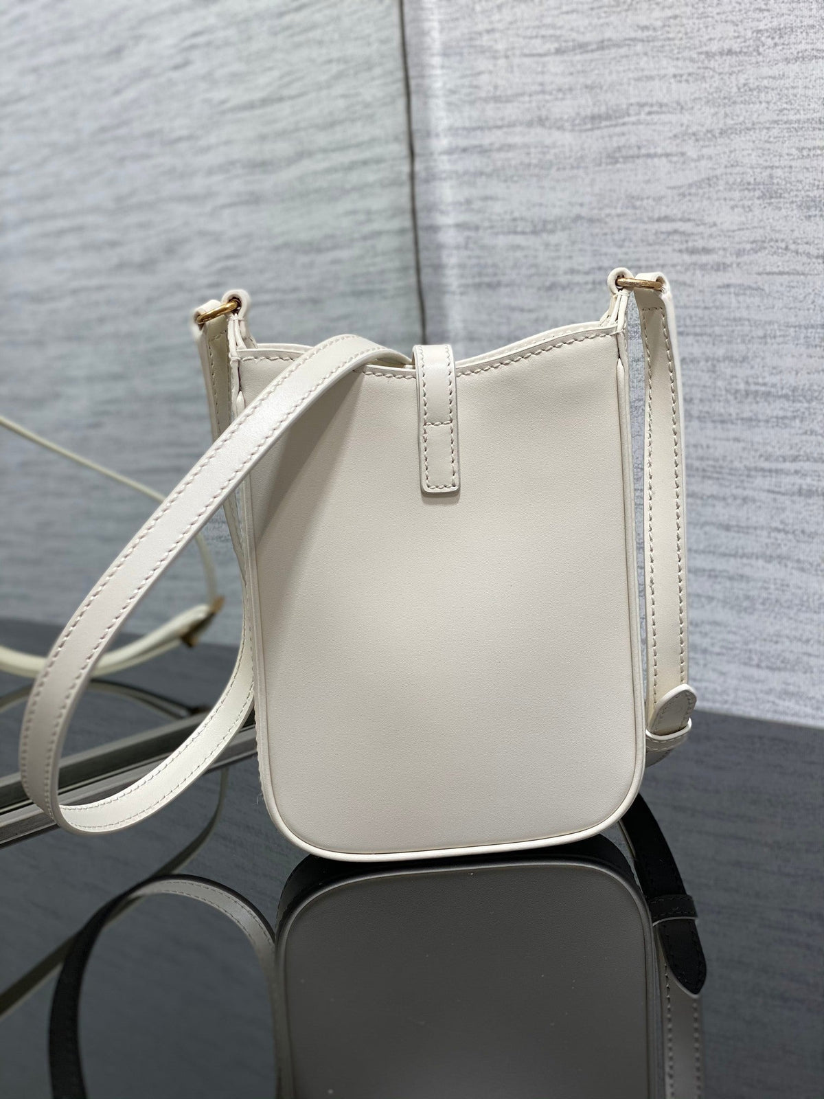 YSL Le 5 a 7 Mini White Bag