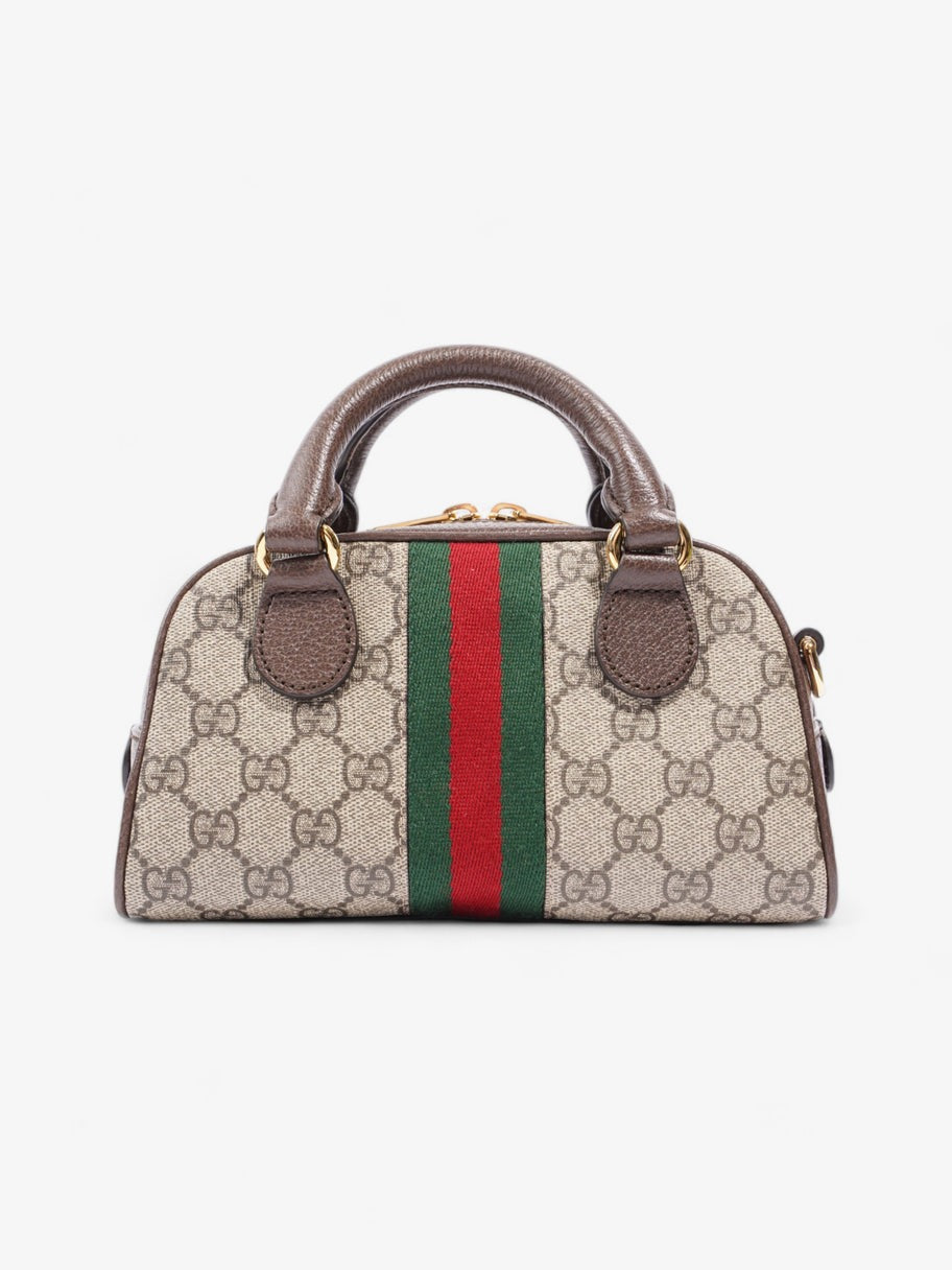 Gucci Ophidia Mini GG Supreme-Canvas Top-Handle Bag - Beige
