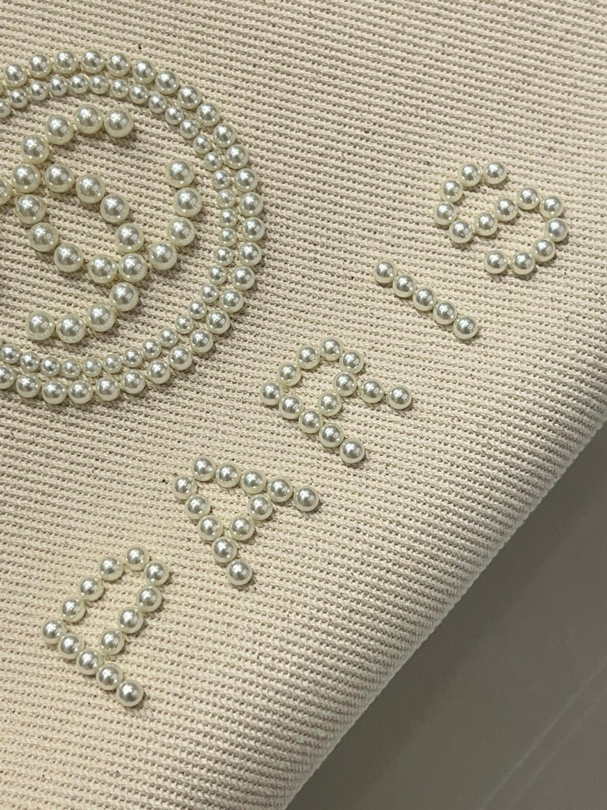Chanel Natural Canvas and Tan Leather Large Pearl Deauville Tote