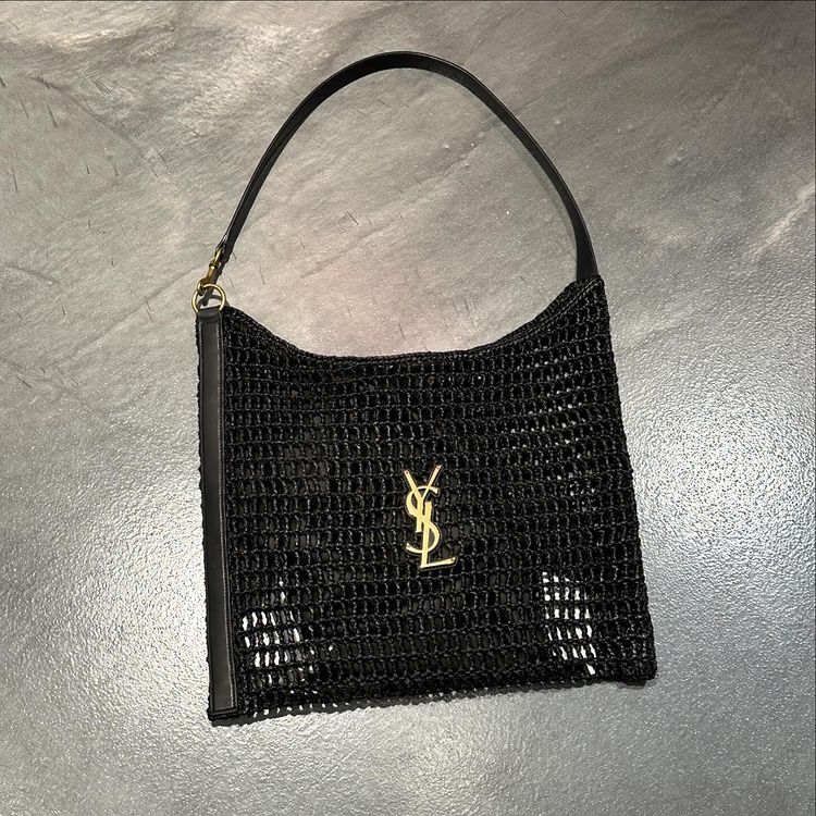 Saint Laurent YSL Raffia Tote Bag