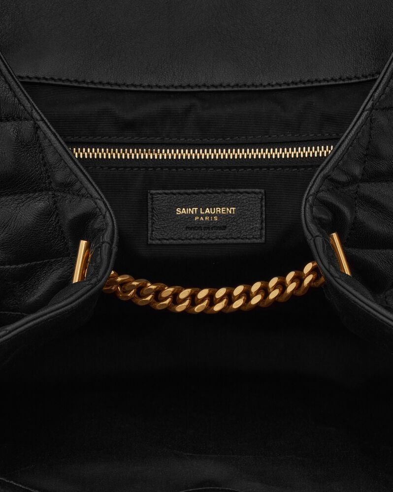 Saint Laurent Icare Maxi Shopping Bag in Quilted Lambskin - Black