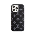 Classic Leather Monogram Phone Case for iPhone Large Print