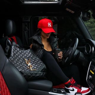 Saint Laurent Icare Maxi Shopping Bag in Quilted Lambskin - Black