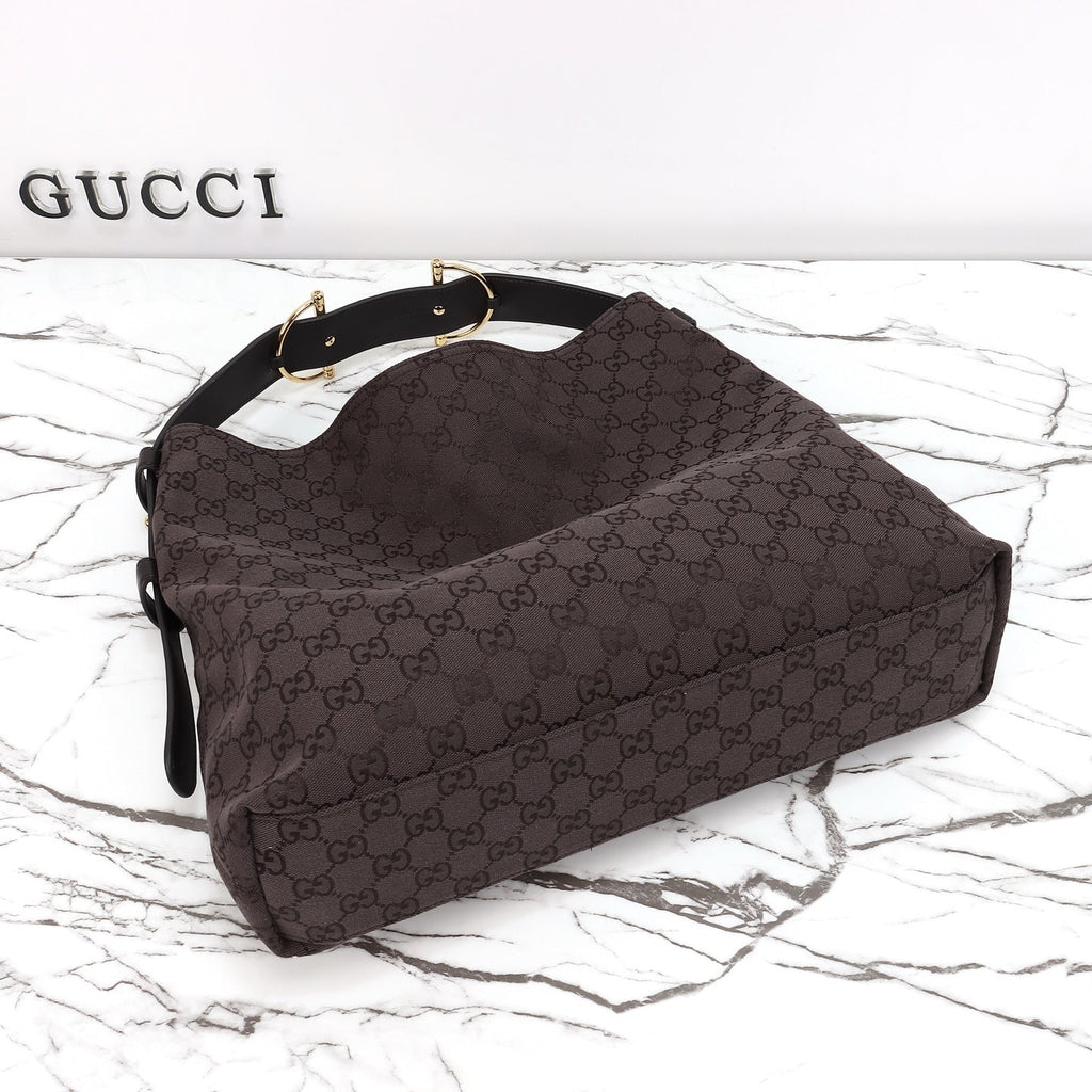 Gucci Beatrix Tote Brown and Dark Brown Original GG Canvas