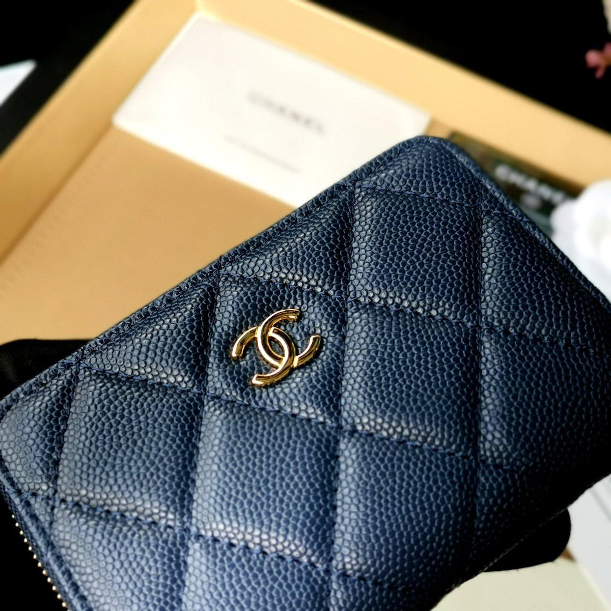 Chanel Coin Wallet Navy Blue