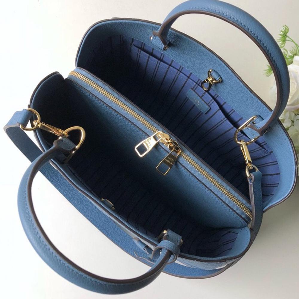 Louis Vuitton Montaigne MM Blue Handbag