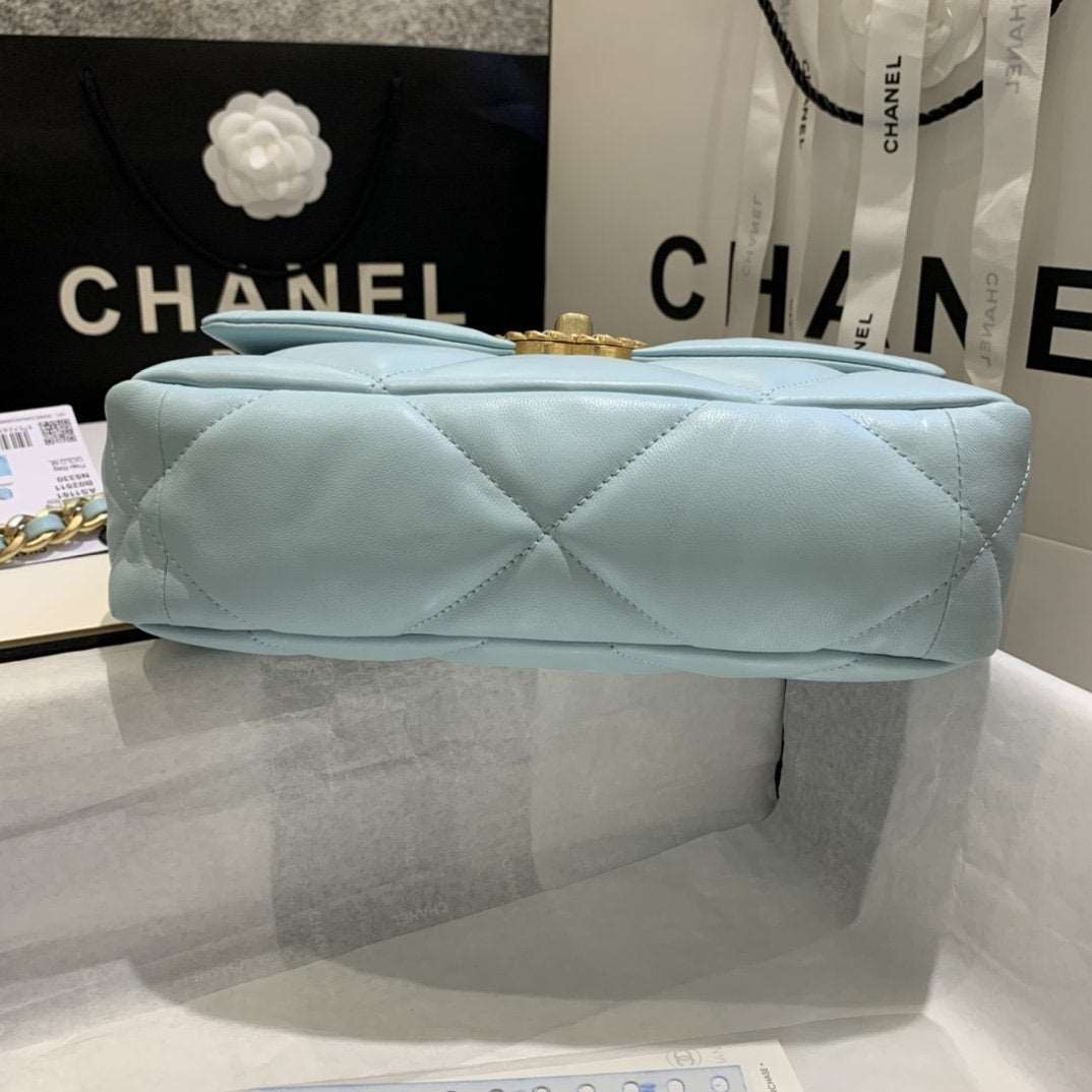 Chanel 19 Small Flap Bag Tiffany Blue