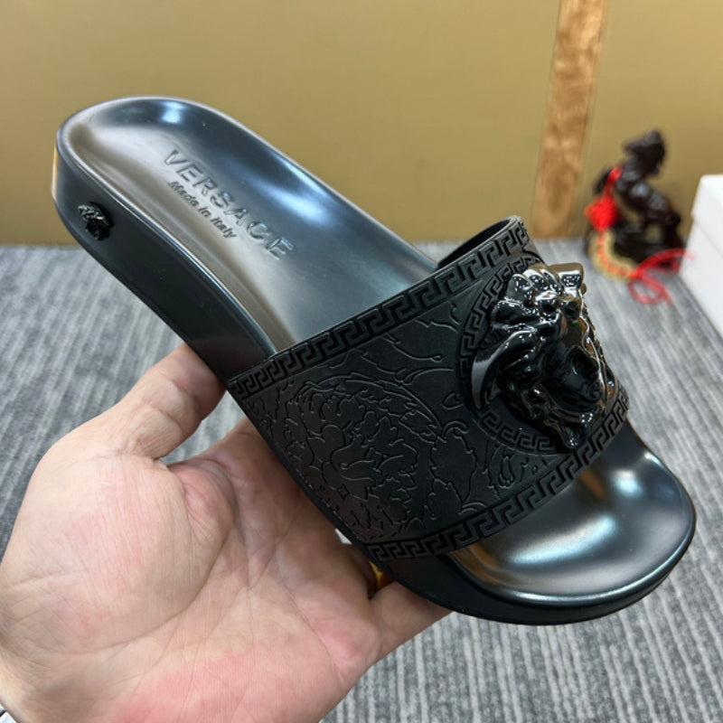 YVS7 Unisex Leather Slippers