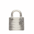 Dior Ombre Himalayan Lizard Small Shoulder Bag - White