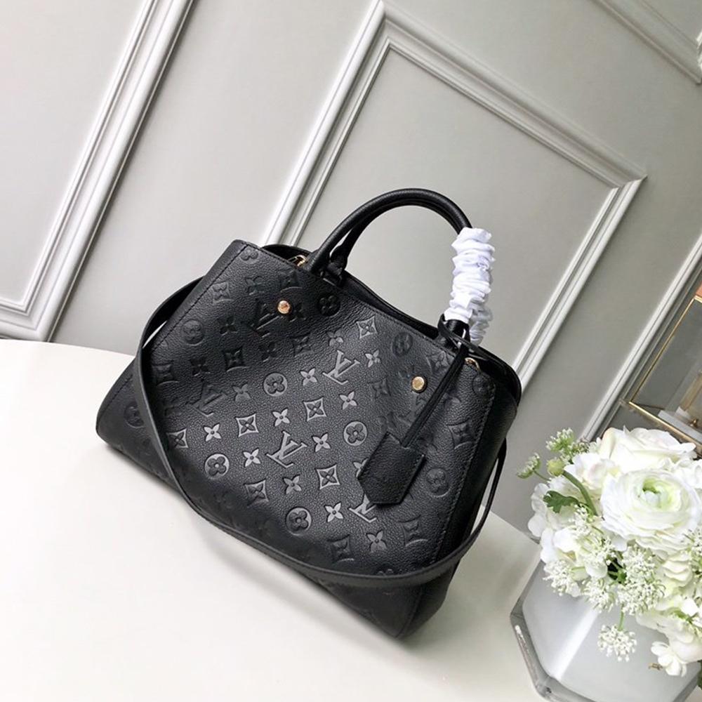 LV Montaigne MM Black Handbag