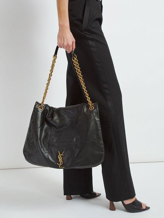 Saint Laurent Jamie 4.3 Leather Shoulder Bag - Black