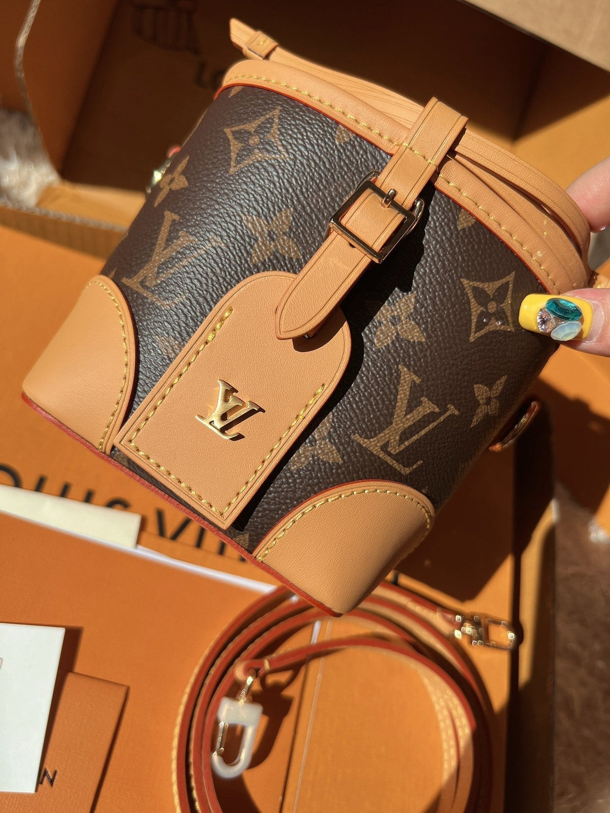 LV Mini Drawstring Bucket Bags