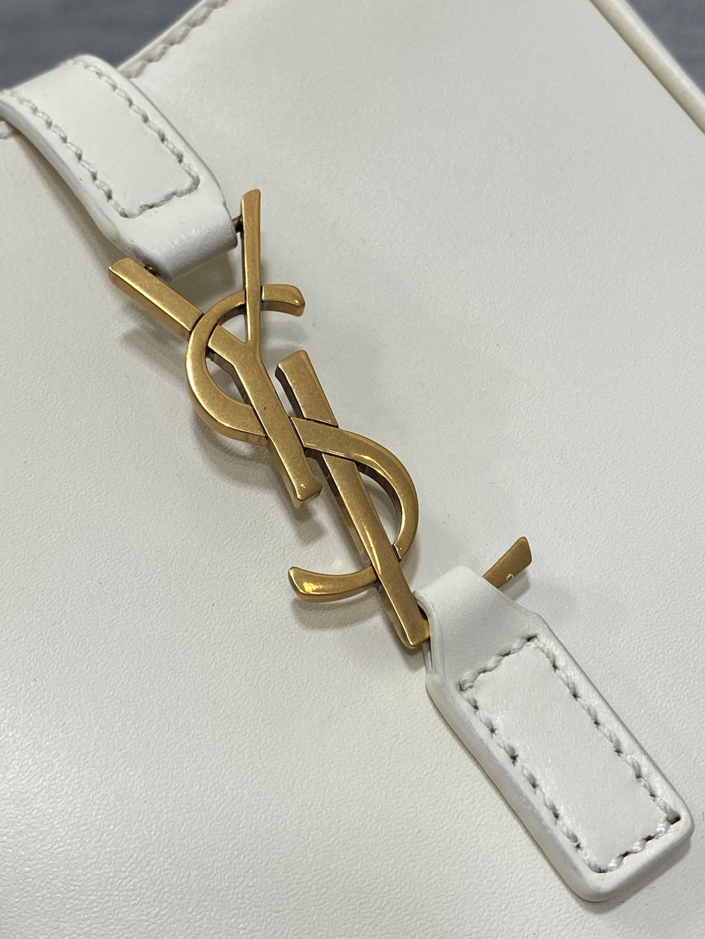 YSL Le 5 a 7 Mini White Bag