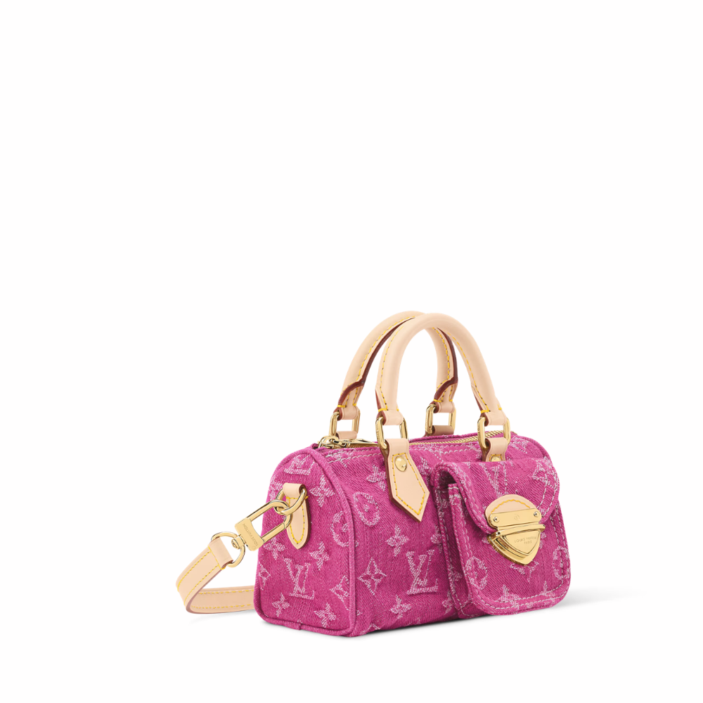 LV Nano Speedy Denim Handbag