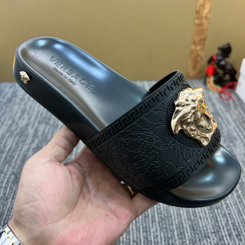 YVS7 Unisex Leather Slippers