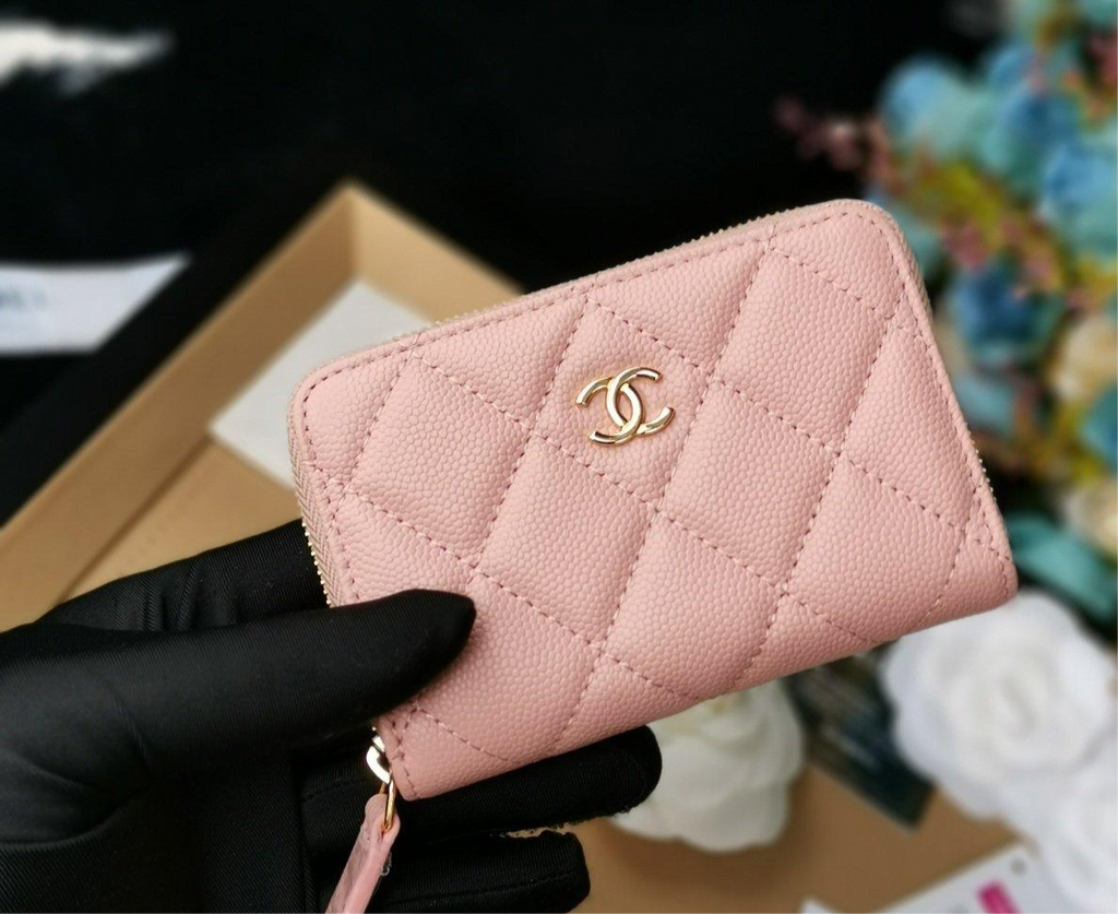 Chanel Navy Wallet Pink - Navy with Pink Accents