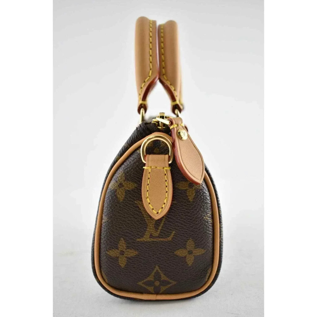 LV Nano Speedy Mini Brown Monogram Handbag