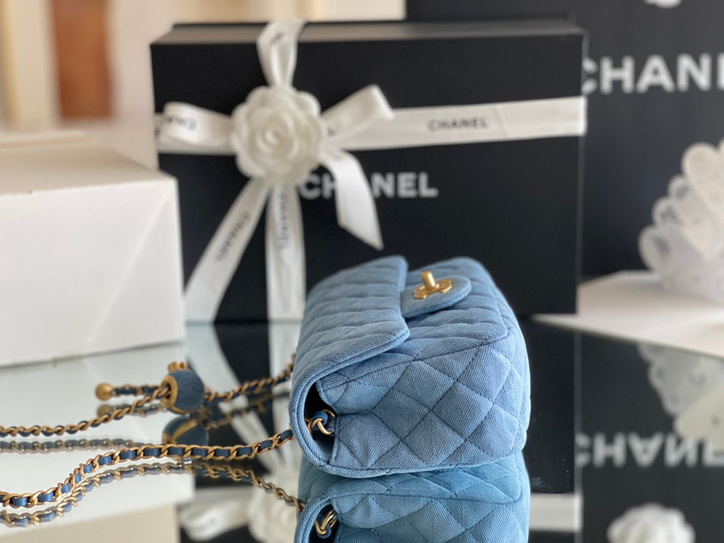 Chanel Denim Flap Bag - Blue