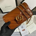 Gucci GG Marmont Mini Bag - Brown Leather