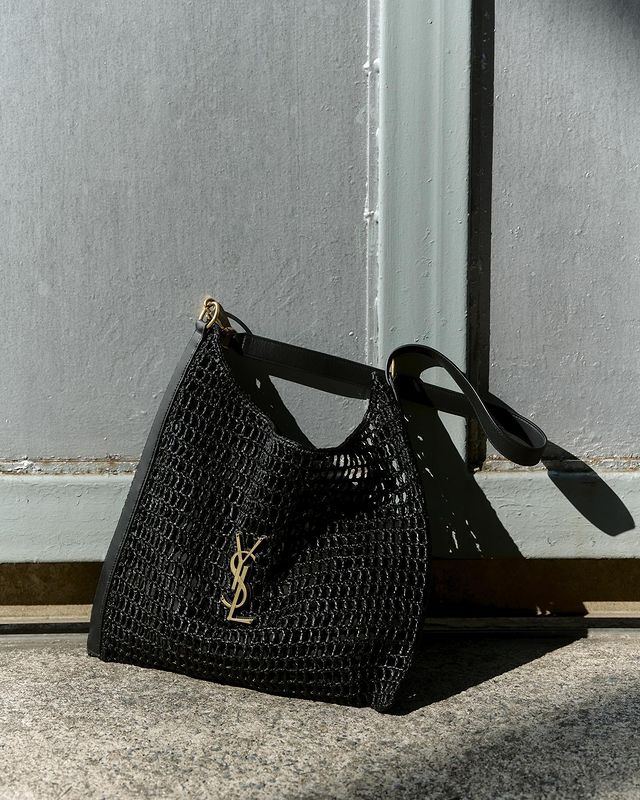 Saint Laurent YSL Raffia Tote Bag