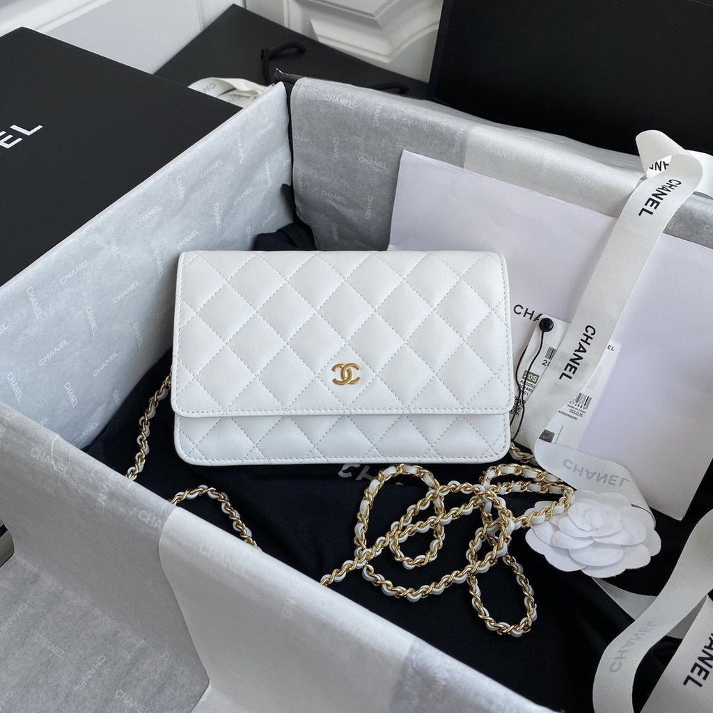 Chanel Wallet On Chain WOC White