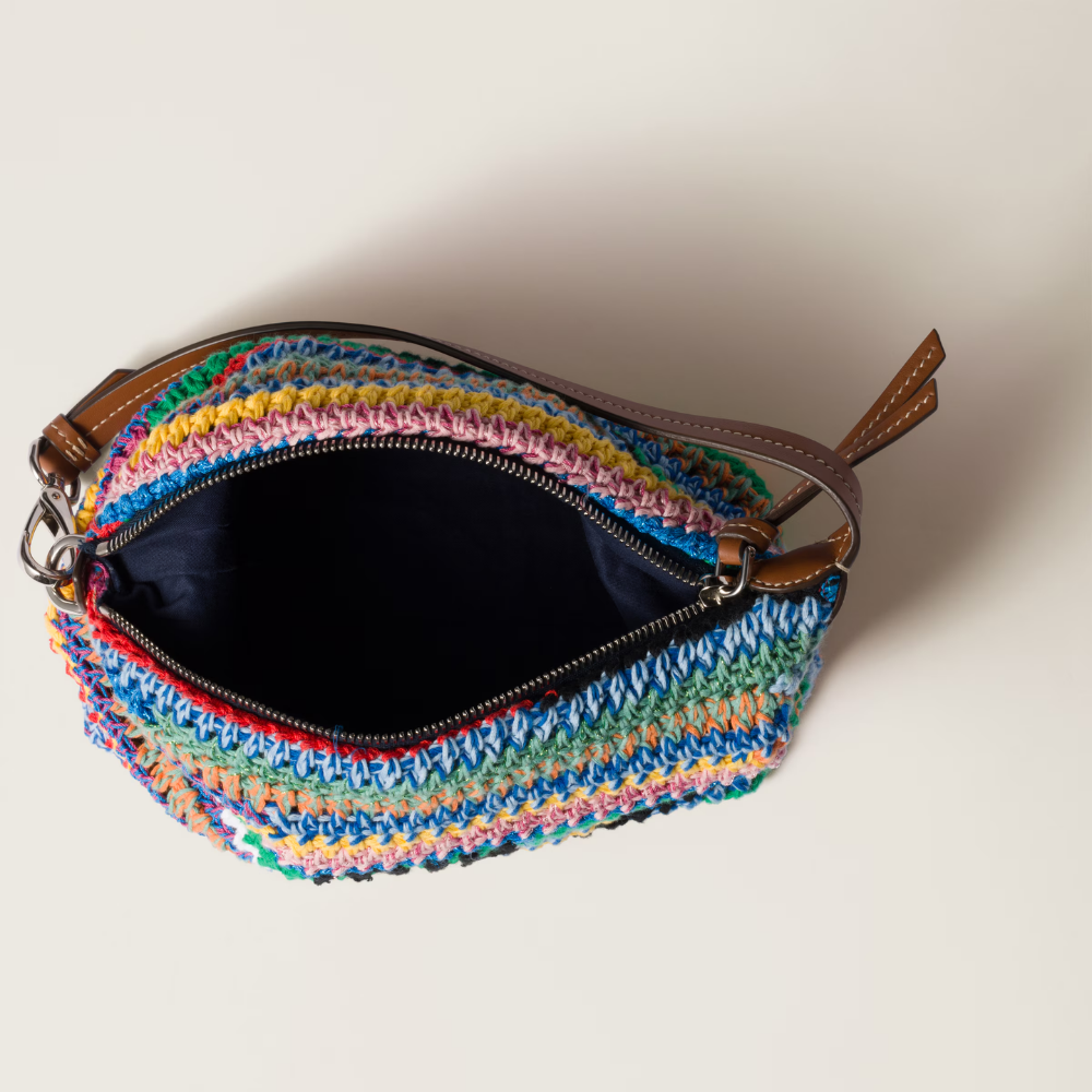 Miu Miu Multicolor Crochet Pouch - Multicolored