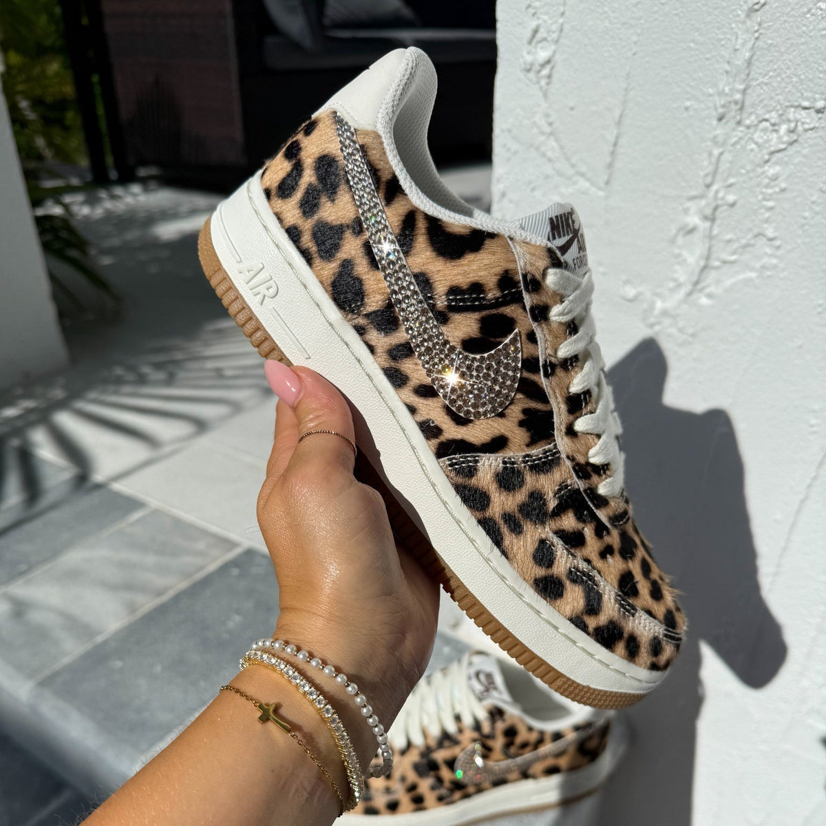 Swarovski x Nike Leopard Air Force 1 Sneakers