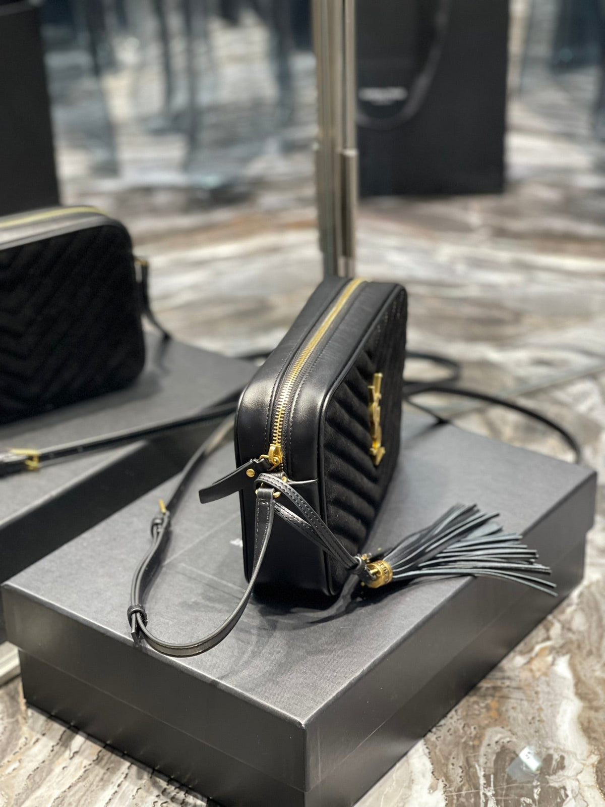 YSL Loulou Camera Bag 23cm 07 - Black