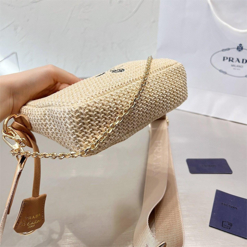 Prada Handbag Re-Edition 2005 Bag 8.3X7X2.3Inch - Beige