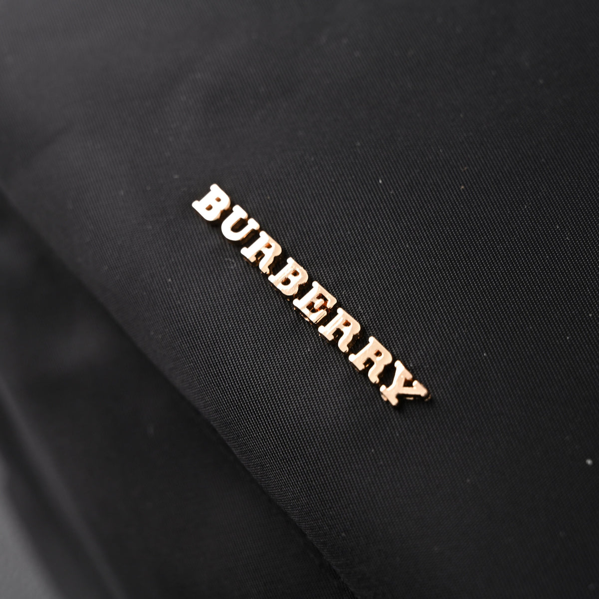 Burberry the Rucksack – Black Nylon & Leather Backpack with Gold-Tone Hardware - Black with Gold Accents