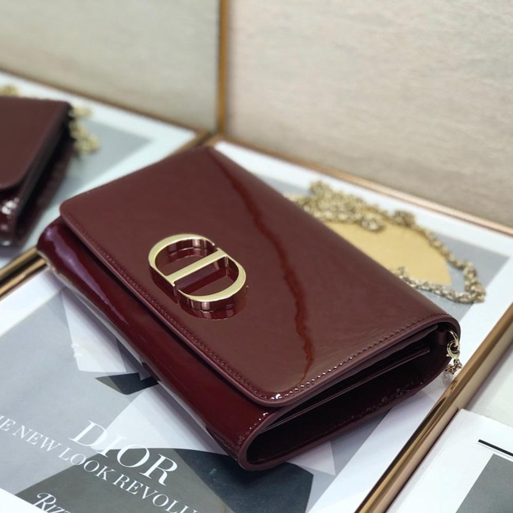 Dior 30 Montaigne Pouch - Maroon