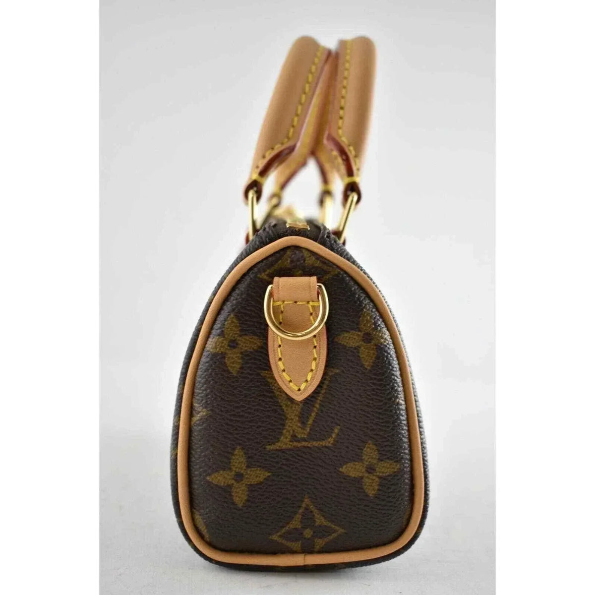 LV Nano Speedy Mini Brown Monogram Handbag