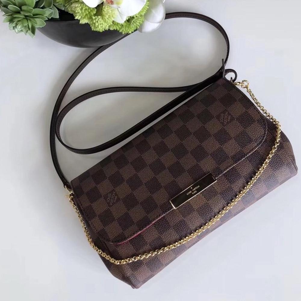 LV Favorite MM Damier Ebene Shoulder Bag