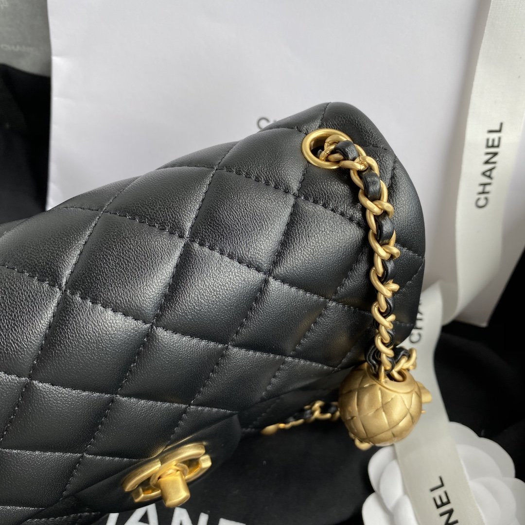Chanel Pearl Crush Mini Flap Bag - Black