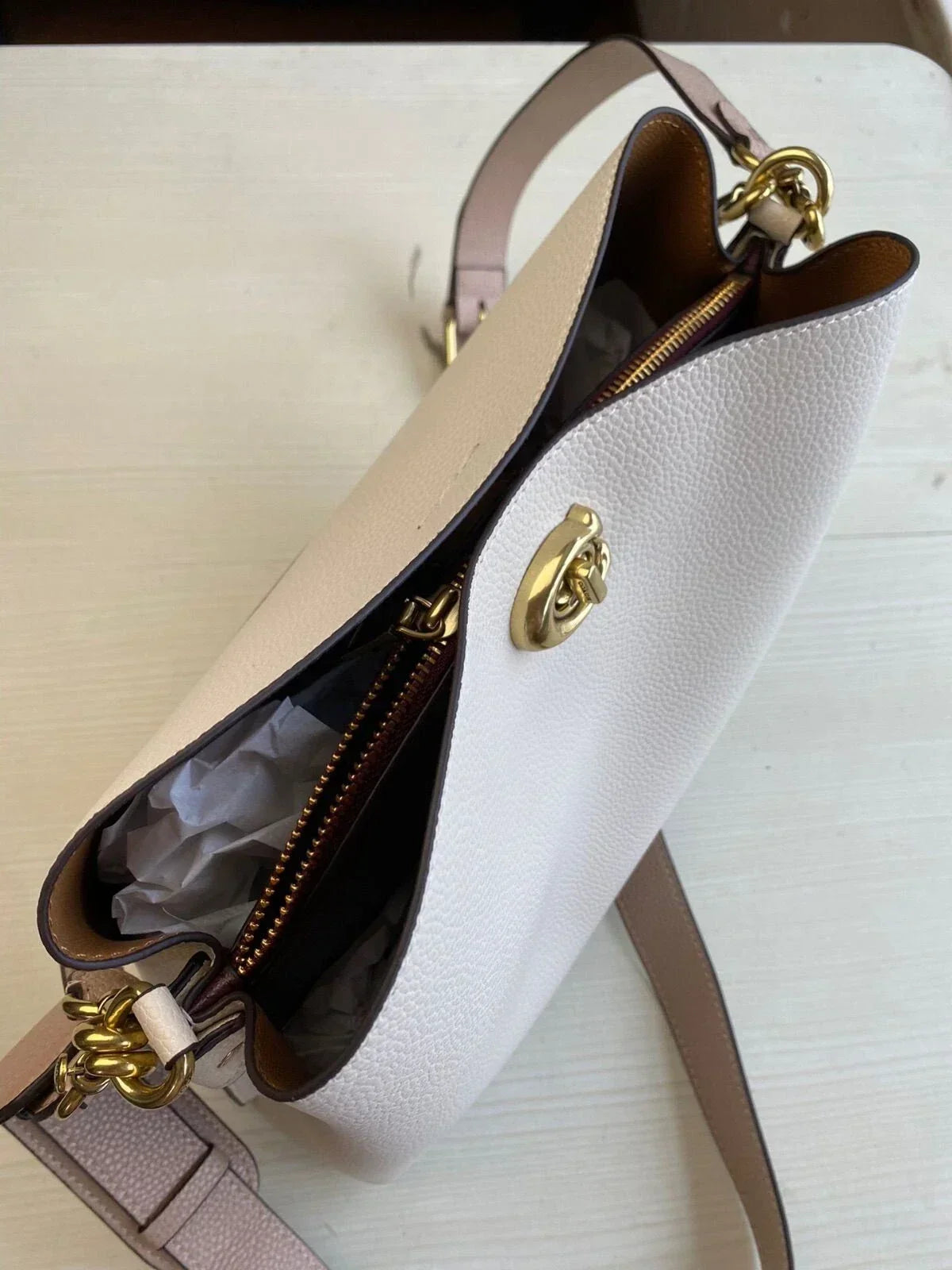 Coach Willow Shoulder Bag White Women's Bags