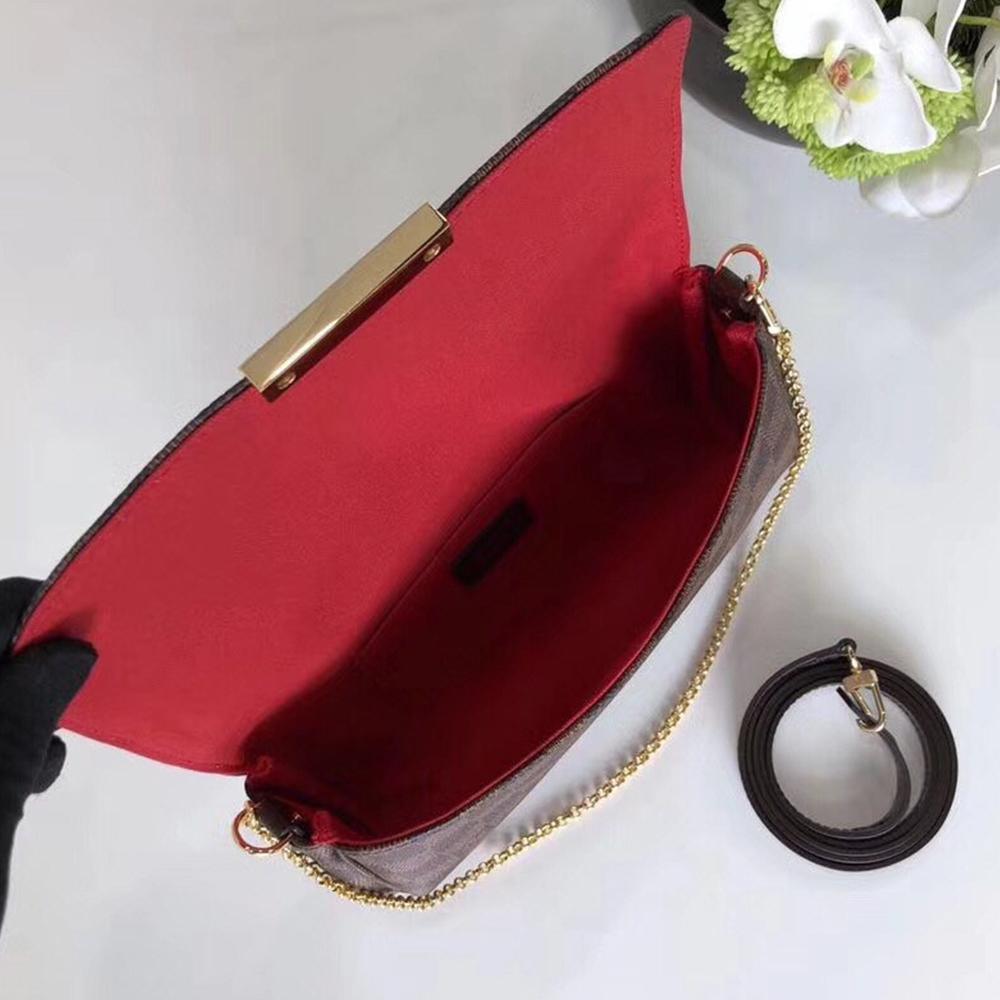 LV Favorite MM Damier Ebene Shoulder Bag