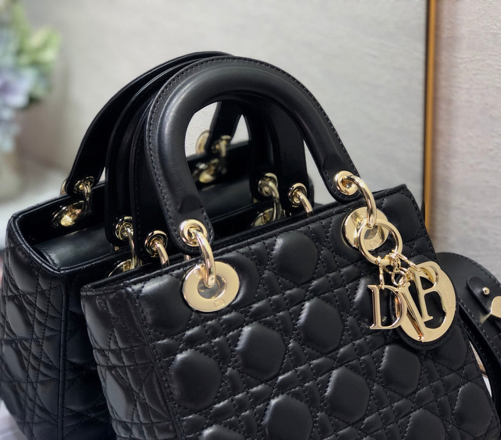 Dior Lady My Abcdior Lambskin Bag - Black