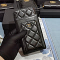 Chanel Lambskin Phone Holder Wallet
