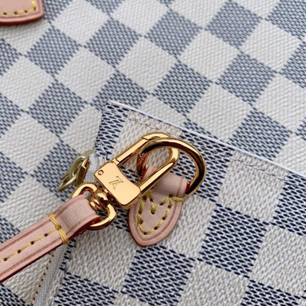 Louis Vuitton Neverfull MM Damier Azur Beige Tote Bag