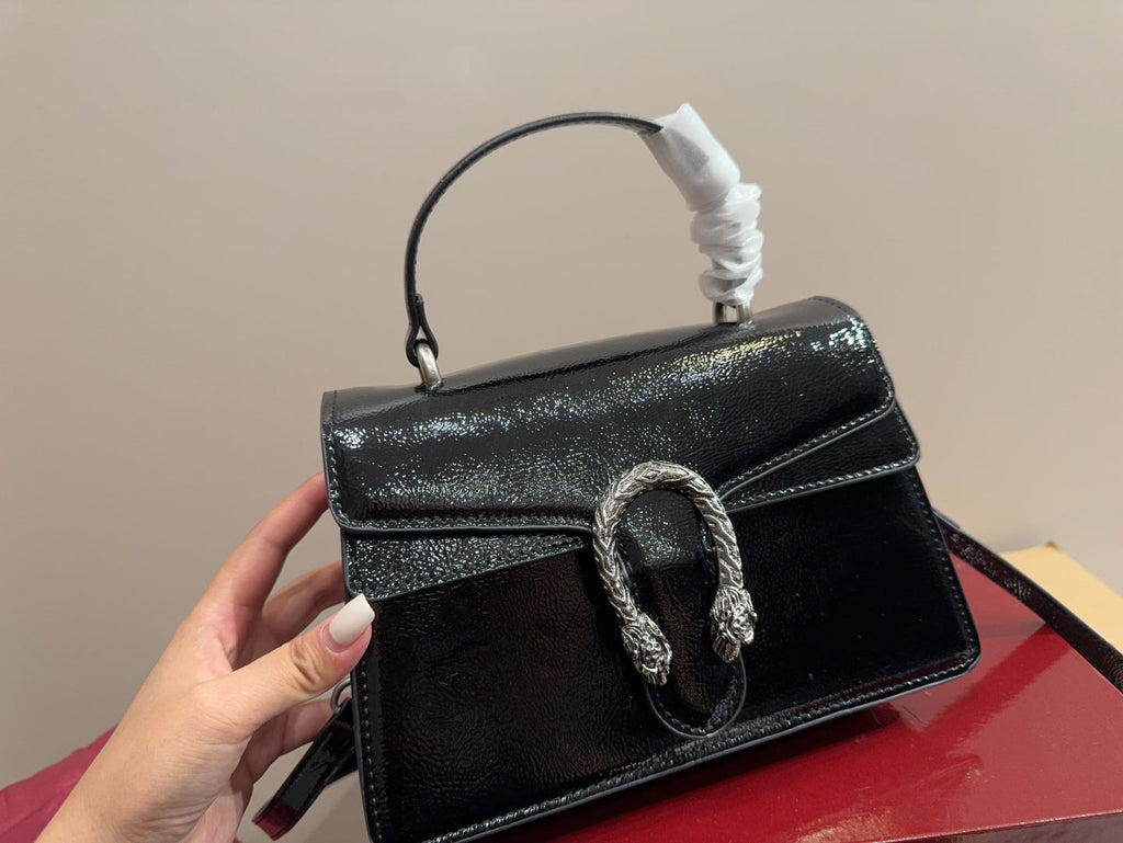 Gucci Glossy Black Handbag Crossbody