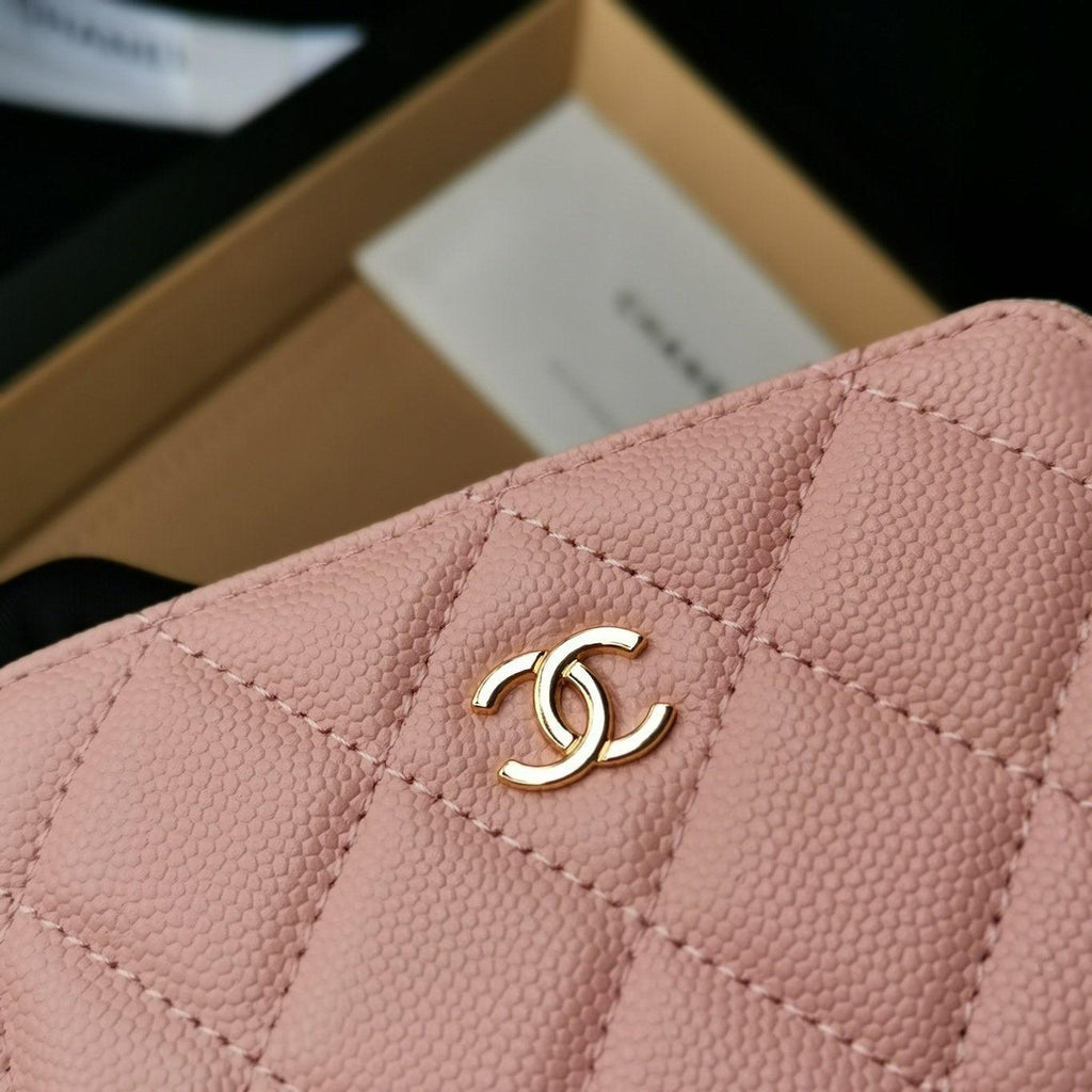 Chanel Navy Wallet Pink - Navy with Pink Accents