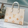 Louis Vuitton OnTheGo MM Tote Bag - Cream Saffron