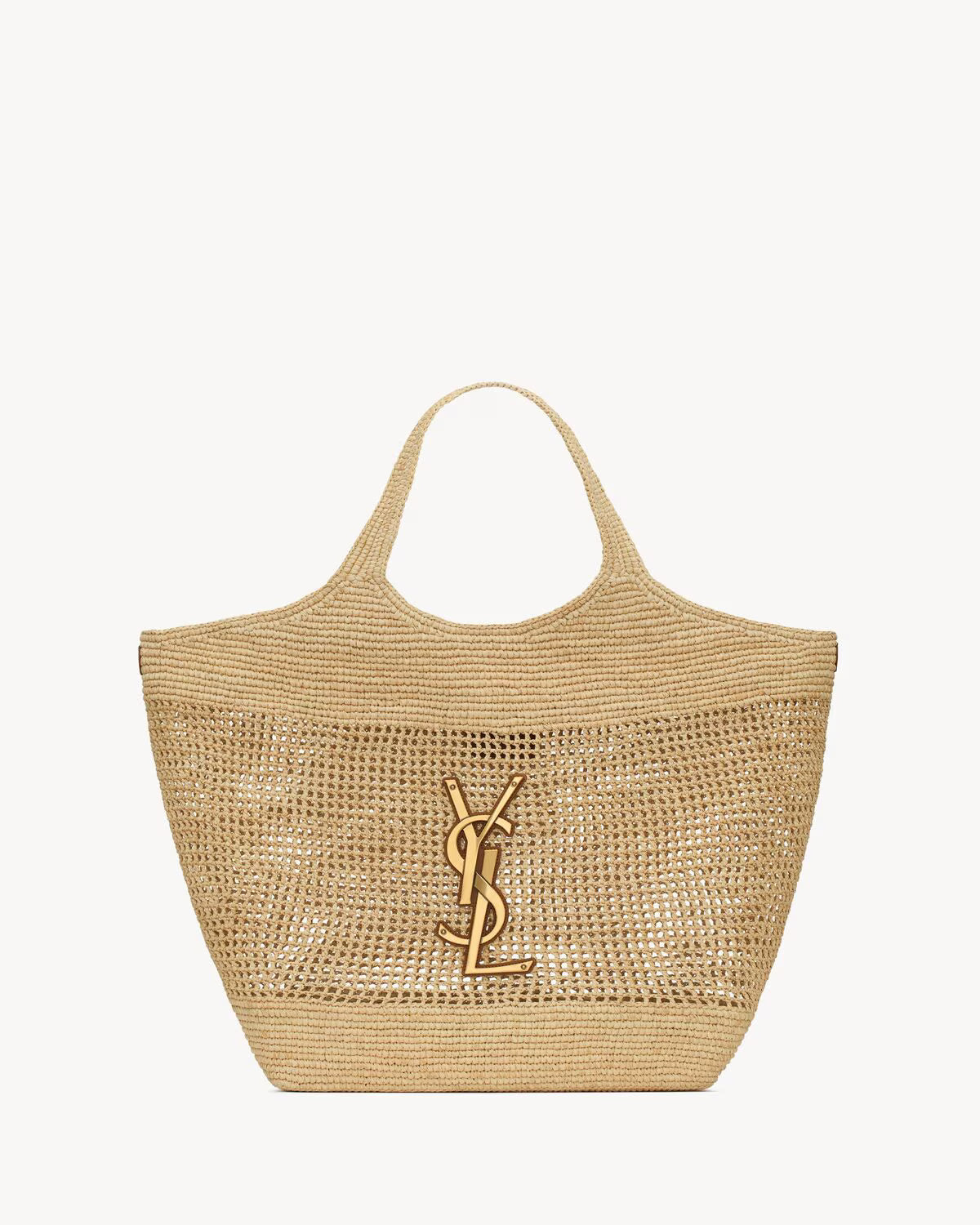 YSL Icare in Raffia Handbag