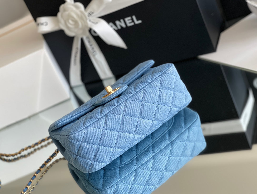 Chanel Denim Flap Bag - Blue