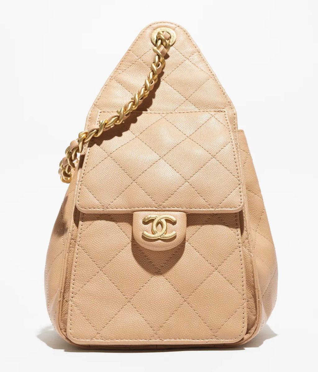 Chanel Mini 25 Quilted Leather Handle Shoulder Bag with Chain Strap