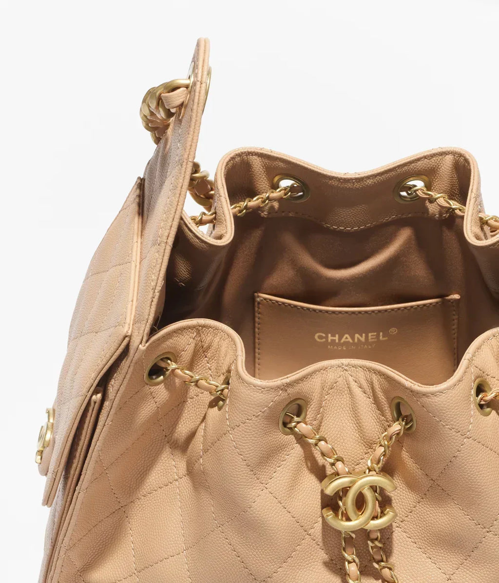 Chanel Mini 25 Quilted Leather Handle Shoulder Bag with Chain Strap