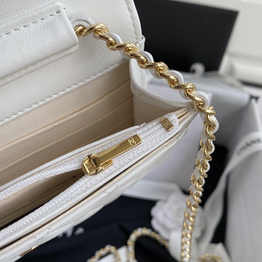 Chanel Wallet On Chain WOC White