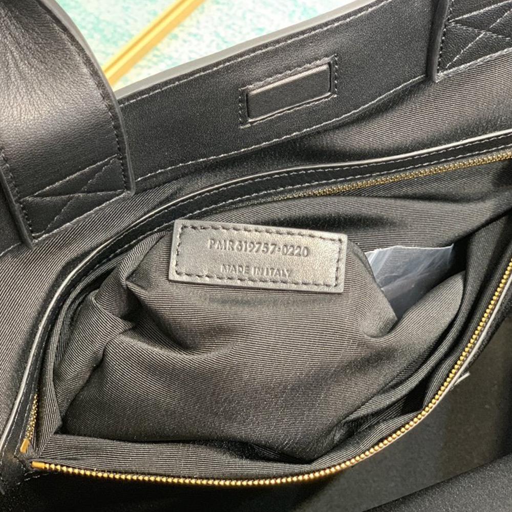 YSL Tag Hobo Bag - Beige/Black